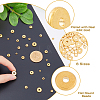 48Pcs 6 Styles Brass Spacer Beads KK-HY0001-41-4
