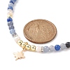 Brass Star Charm Bracelet & Necklace SJEW-JS01268-3
