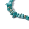 Synthetic Turquoise Chips Stretch Bracelets for Women BJEW-JB11343-12-4