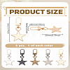 5Pcs 5 Colors Alloy Zipper Puller FIND-LP0003-27-2