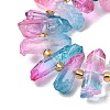 Electroplated Natural Quartz Crystal Beads Strands G-F800-D13-3