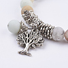 Natural Amazonite Stretch Bracelets BJEW-F262-A09-3