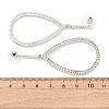 Alloy & Crystal Rhinestone Dangle Stud Earrings LS-EJEW-G467-01P-02-5