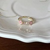 Alloy Enamel with Rhinestone Cuff Open Rings for Women FS-WGC14BE-02-1