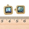 Natural Paua Shell Pendants STAS-G397-21G-02-3