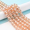 Electroplated Synthetic Quartz Crystal Beads Strands G-Z038-A02-03PL-1-2