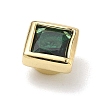 Square Brass Micro Pave Cubic Zirconia Cabochons KK-P345-13G-E07-2