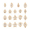 114 Pcs 19 Styles Alloy Pendants FIND-TA0001-31LG-9