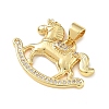 Brass Micro Pave Clear Cubic Zirconia Pendants KK-A303-05A-G-2