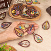 40Pcs 10 Styles Printed Wood Pendants Sets WOOD-TA0001-77-16