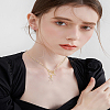 1Pc 304 Stainless Steel Chain & Brass Micro Pave Cubic Zirconia Letter Pendant Necklaces NJEW-LP0001-36X-G-4