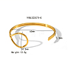 Stylish 304 Stainless Steel Cuff Bangle for Women's Summer Accessories WU8942-2-1