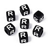 Initial Acrylic Horizontal Hole Beads X-OACR-ZX006-35R-1