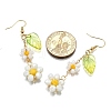 Electroplate Glass Dangle Earrings EJEW-TA00652-01-4