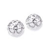 UV Plated ABS Bead Caps OACR-D316-04B-12-2