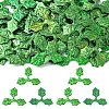 100Pcs Cloth Red Berry Leaf FIND-YW0008-66B-1