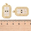 Ion Plating(IP) 304 Stainless Steel Rhinestone Enamel Pendants STAS-Q333-03G-3