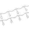 Brass Glass Scalloped Bar Chains CHC-T018-07P-1