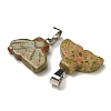 Natural Unakite Pendants G-Z067-01P-02-2