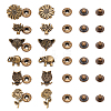  30 Sets 6 Style Brass Snap Button FIND-NB0004-05-1