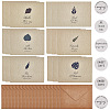 CRASPIRE Leaf Pattern Kraft Envelopes and Greeting Cards Set DIY-CP0001-78-4