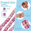 2 Strands Synthetic Coral Dyed Carved Beads Strands SHEL-TA0001-31-4