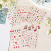 5Pcs 5 Style PET Plastic Decorative Sticker MRMJ-SP0001-25-3