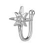 Brass Micro Pave Clear Cubic Zirconia Clip on Nose Rings WG43D72-17-2