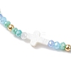 Glass Beaded Stretch Bracelets BJEW-JB11444-4