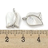 Brass Pave Sea Shell Rose Flower Charms KK-Q820-17P-3