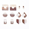 Resin & Walnut Wood Pendants RESI-X0001-19-1