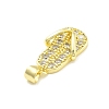 Rack Plating Brass Micro Pave Cubic Zirconia Pendants KK-D359-32G-2