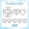 12Pcs 316 Stainless Steel Photo Locket Pendants STAS-HY0002-03-2