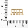 Brass Clear Cubic Zirconia Connector Charms KK-P289-15G-3