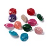 Crackle Opaque Acrylic Beads OACR-C006-05-1