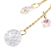 Candle Alloy Rhinestone & Glass Crystal Suncatchers HJEW-E013-06G-2