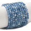 Natural Devil Blue Aquamarine Beads Strands G-P629-A03-03-1