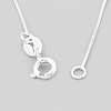 925 Sterling Silver Cage Pendant Necklaces NJEW-S415-03-6