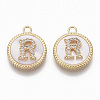 Brass Micro Pave Cubic Zirconia Pendants KK-T062-04R-NF-1