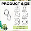 24Pcs 6 Styles Zinc Alloy Spring Gate Rings FIND-ME0002-10-2