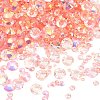 Electroplated Transparent Flat Back Resin Rhinestone Cabochons RESI-XCP0002-44D-1