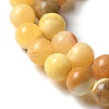 Natural Yellow Jade Beads Strands G-F591-17-8MM-7