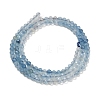 Gradient Color Natural Devil Blue Aquamarine Beads Strands G-NH0072-B01-3mm-4