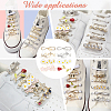  8Pcs 8 Styles Alloy Crystal Rhinestone & Alloy Enamel Shoe Lace Decoration FIND-NB0004-16-6