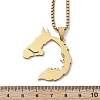 304 Stainless Steel Pendant Necklaces for Women NJEW-U021-07G-5