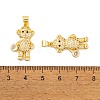 Brass Micro Pave Cubic Zirconia Pendants KK-E108-22G-3