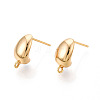 Brass Stud Earring Findings X-KK-N263-25G-1