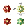 40Pcs 4 Styles Alloy Enamel Beads Caps ENAM-YW0003-97-2