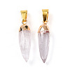 Natural Quartz Crystal Pendants G-N345-01A-4