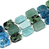 Natural Ruby in Zoisite & Flower Amazonite & Green Aventurine & Apatite Beads Strands G-N358-02A-06-2